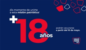 A partir del lunes 10 de mayo si tienes más de 18 años ¡ya puedes vacunarte!