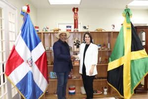 DIRECTOR GENERAL DE FODEARTE DEJA INAUGURADA EXHIBICIÓN PERMANENTE DE ARTESANÍAS DOMINICANAS EN LA EMBAJADA DOMINICANA EN JAMAICA